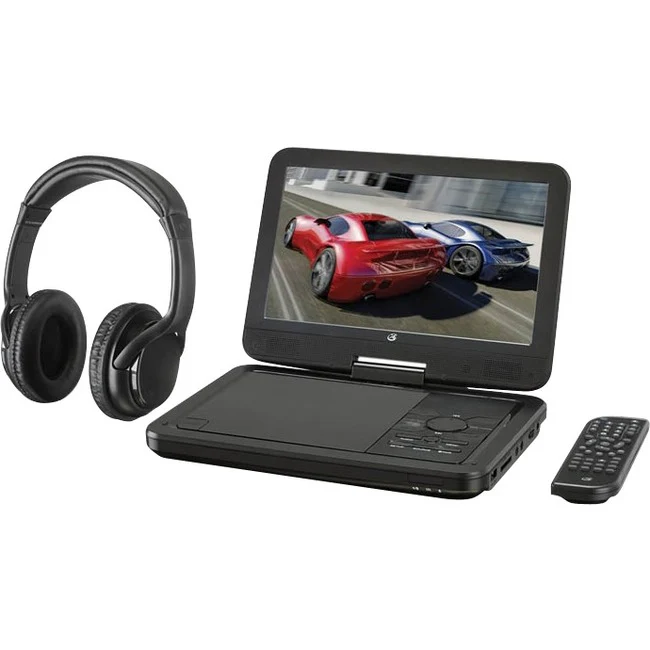 GPX PDB1077B Portable DVD Player - 10.1" Display - 1024 x 600 - DVD-RW, DVD+RW, CD-RW - JPEG - DVD Video, AVI, VOB, MPEG-1, MPEG-2 - 16:9 - CD-DA, MP3 - USB - Lithium Polymer (Li-Polymer) - 2 Hour