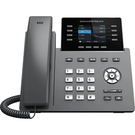 Grandstream GRP2624 IP Phone - Corded - Corded - Wi-Fi, Bluetooth - Wall Mountable, Desktop - 8 x Total Line - VoIP - IEEE 802.11a/b/g/n/ac - 2 x Network (RJ-45) - PoE Ports