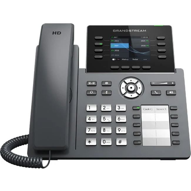 Grandstream GRP2634 IP Phone - Corded - Corded - Bluetooth, Wi-Fi - Wall Mountable, Desktop - 8 x Total Line - VoIP - IEEE 802.11a/b/g/n/ac - 2 x Network (RJ-45) - PoE Ports