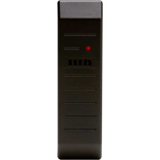 HID MiniProx Reader - Contactless - Cable - 5.50" Operating Range - Wiegand - Mullion Mount - Black