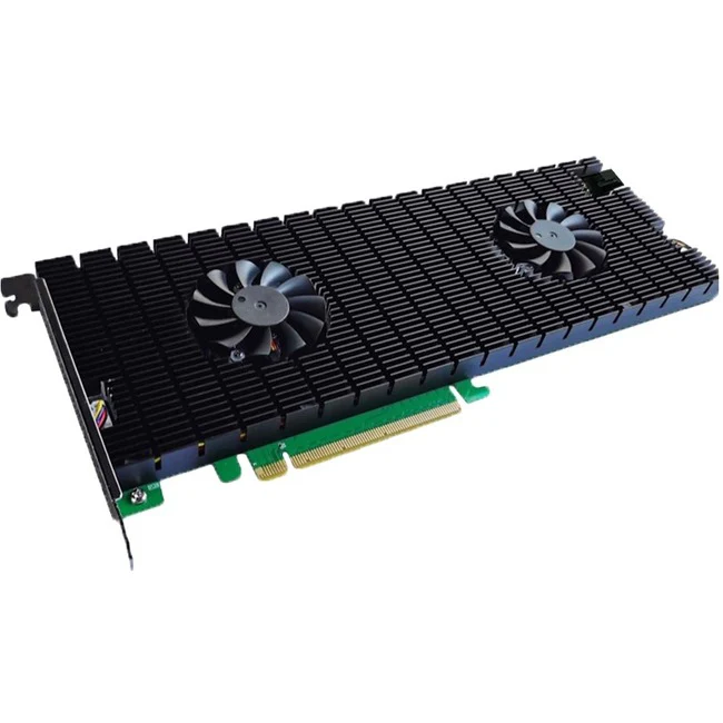 HighPoint SSD7140A PCIe 3.0 x16 Slots 8x M.2 Ports NVMe RAID Controller - PCI Express 3.0 x16 - Plug-in Card - RAID Supported - 0, 1, 10 RAID Level - 8 x M.2 Interface(s) - PC, Mac, Linux