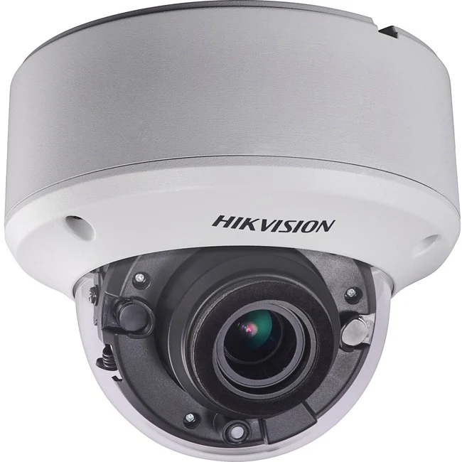 Hikvision Turbo HD DS-2CE56H0T-AVPIT3ZF 5 Megapixel Outdoor Surveillance Camera - Color, Monochrome - Dome - Ivory - 131.23 ft - 2560 x 1944 - 2.70 mm- 13.50 mm Zoom Lens - 5x Optical - 30 fps - CMOS - Junction Box Mount, Ceiling Mount, Pendant Mount, Wal