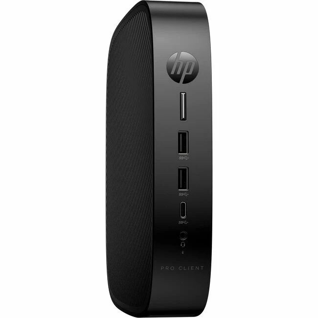 HP Pro t550 Thin Client - Intel Celeron J6412 Quad-core (4 Core) 2 GHz - Intel Chip - 8 GB RAM DDR4 SDRAM - DDR4-3200/PC4-25600 - 64 GB Flash - Intel UHD Graphics - Gigabit Ethernet - Windows 10 IoT Enterprise LTSC 2021 - IEEE 802.11ax - Bluetooth 5.3 - D