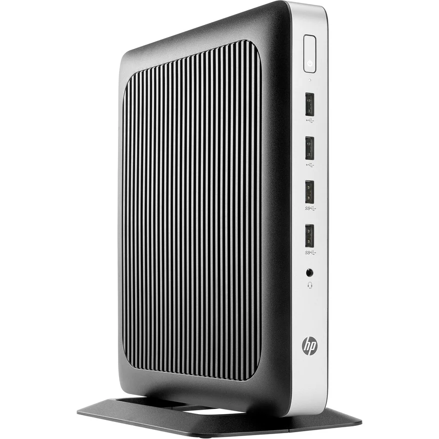 HP t630 Tower Thin ClientAMD G-Series GX-420GI Quad-core (4 Core) 2 GHz - TAA Compliant - 8 GB RAM DDR4 SDRAM - 32 GB Flash - AMD Radeon R7E - Gigabit Ethernet - Windows 10 IoT 64-bit (French) - DisplayPort - Network (RJ-45) - 7 Total USB Port(s) - 4 USB
