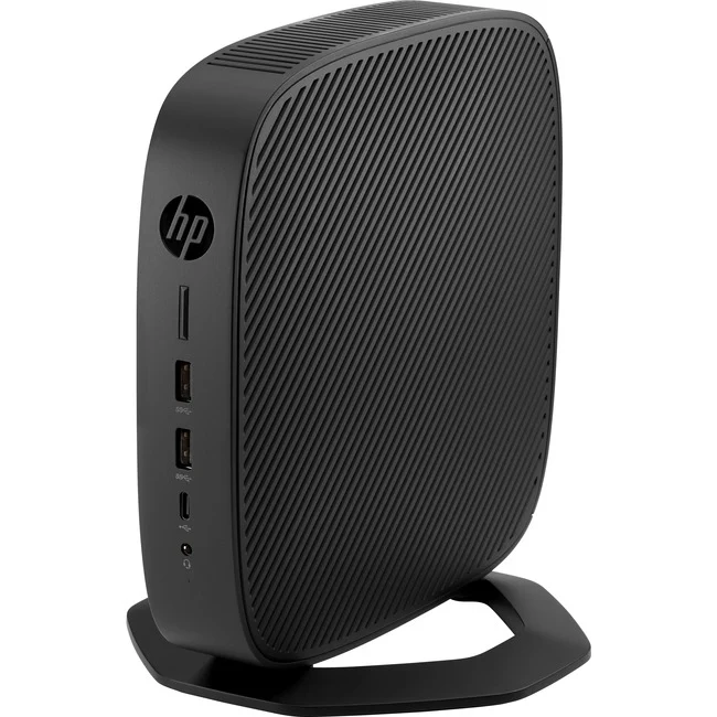 HP t640 Small Form Factor Thin Client - AMD Ryzen R1505G Dual-core (2 Core) 2.40 GHz - TAA Compliant - AMD Chip - 8 GB RAM DDR4 SDRAM - 128 GB SSD - AMD Radeon Vega 3 Graphics - Gigabit Ethernet - Windows 10 IoT Enterprise 64-bit - DisplayPort - Network (