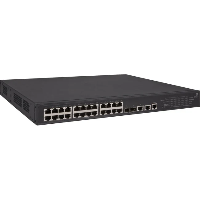HPE 1950-24G-2SFP+-2XGT-PoE+(370W) Switch - 26 Ports - Manageable - Gigabit Ethernet, 10 Gigabit Ethernet - 10/100Base-TX, 10/100/1000Base-T, 10GBase-T, 10GBase-X - Refurbished - 3 Layer Supported - Twisted Pair, Optical Fiber - 1U High - Rack-mountable