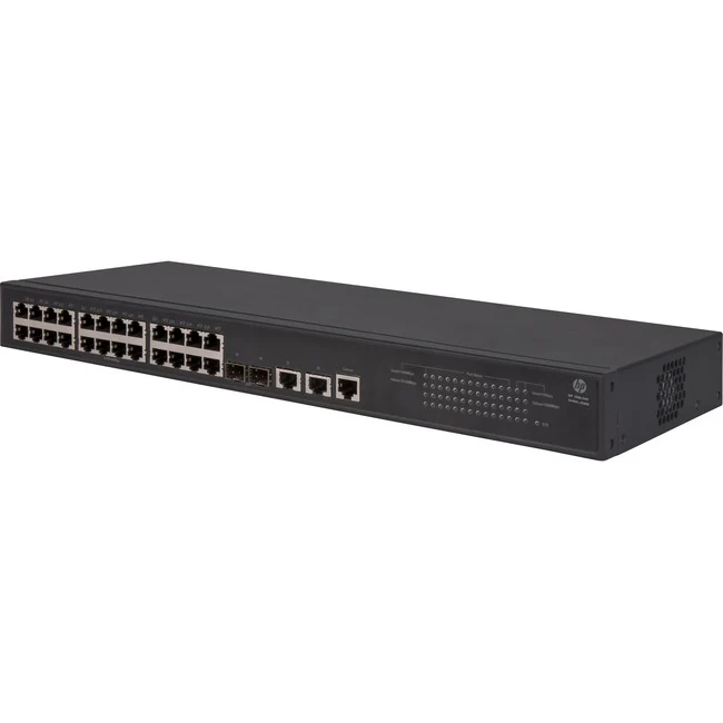 HPE 1950-24G-2SFP+-2XGT Switch - 26 Ports - Manageable - Gigabit Ethernet, 10 Gigabit Ethernet - 10/100Base-TX, 10/100/1000Base-T, 10GBase-T, 10GBase-X - Refurbished - 3 Layer Supported - Modular - Twisted Pair, Optical Fiber - 1U High - Rack-mountable