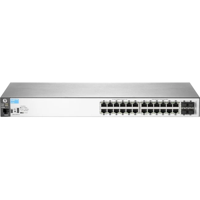 HPE 2530-24G-PoE+ Switch - 24 Ports - Manageable - Gigabit Ethernet - 10/100/1000Base-T, 1000Base-X - Refurbished - 2 Layer Supported - 4 SFP Slots - Twisted Pair, Optical Fiber - 1U High - Rack-mountable, Wall Mountable, Desktop