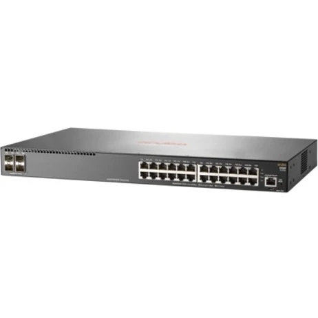 HPE 2930F 24G 4SFP Switch - 24 Ports - Manageable - Gigabit Ethernet - 1000Base-X, 10/100/1000Base-TX - 3 Layer Supported - Modular - 4 SFP Slots - 29.30 W Power Consumption - Twisted Pair, Optical Fiber - 1U High - Rack-mountable, Desktop