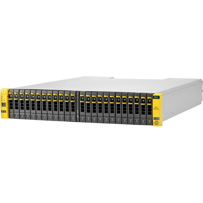 HPE 3PAR StoreServ 8000 Storage - Refurbished - 2 Nodes Deca-core (10 Core) 2.40 GHz - 24 x HDD Supported - 2 x Serial Attached SCSI (SAS) Controller - RAID Supported - 0, 1, 5, 6 RAID Levels - 24 x Total Bays - 24 x 2.5" Bay - 2 x Total Slot(s) - Gigabit