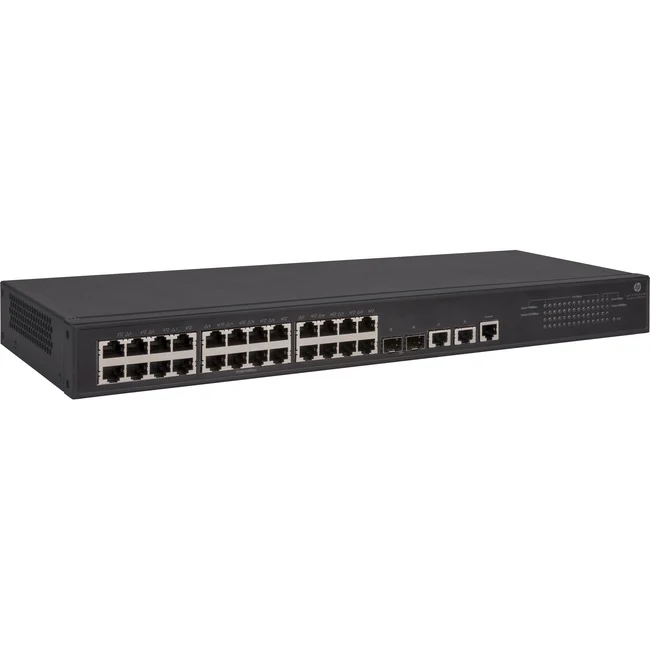 HPE 5130-24G-2SFP+-2XGT EI Switch - 26 Ports - Manageable - Gigabit Ethernet, 10 Gigabit Ethernet - 10/100/1000Base-TX, 10GBase-X, 10GBase-T - Refurbished - 3 Layer Supported - Modular - Twisted Pair, Optical Fiber