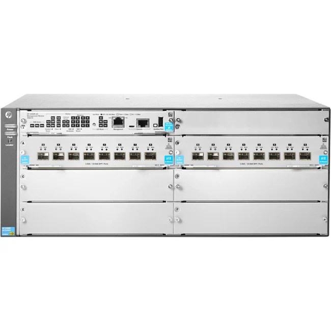 HPE 5406R 16-port SFP+ (No PSU) v3 zl2 Switch - Manageable - 10 Gigabit Ethernet - 10GBase-X - Refurbished - 3 Layer Supported - Modular - Optical Fiber - 4U High - Rack-mountable