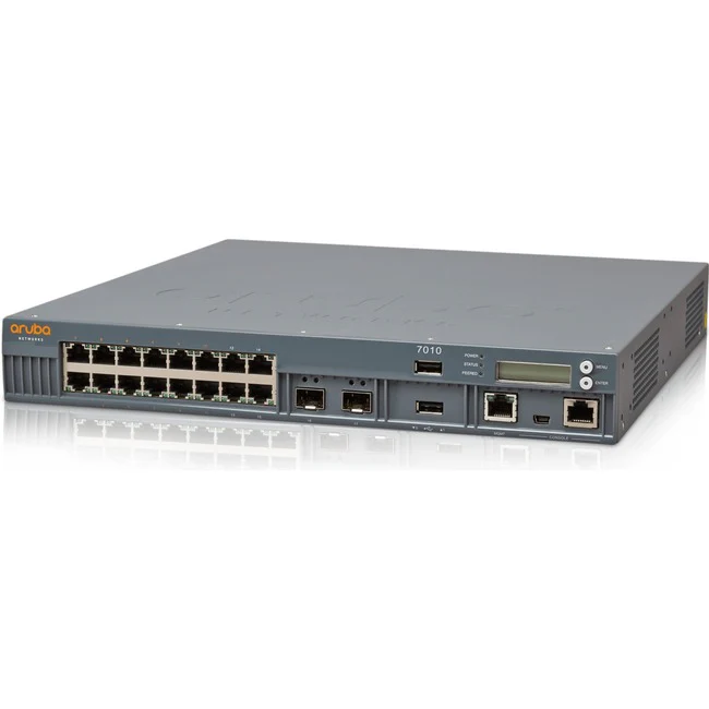 HPE 7010 Wireless LAN Controller - 16 x Network (RJ-45) - PoE Ports - Rack-mountable