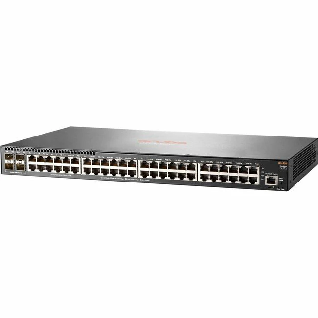 HPE Aruba 2930F 48G 4SFP+ Switch - 48 Ports - Manageable - 10 Gigabit Ethernet, Gigabit Ethernet - 10/100/1000Base-TX, 10GBase-X - Refurbished - 3 Layer Supported - Modular - Twisted Pair, Optical Fiber - 1U High - Rack-mountable, Desktop