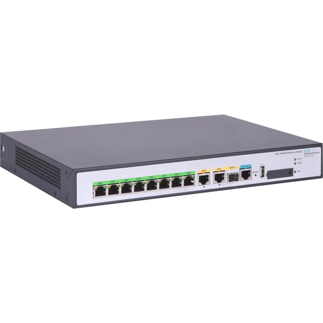 HPE FlexNetwork MSR958 1GbE and Combo 2GbE WAN 8GbE LAN Router - 10 Ports - Management Port - 1 - Gigabit Ethernet - 1U - Rack-mountable