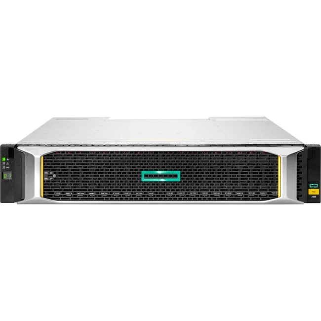 HPE MSA 2062 10GbE iSCSI SFF Storage - 24 x HDD Supported - 2 x HDD Installed - 3.84 TB Installed HDD Capacity - 24 x SSD Supported - 0 x SSD Installed - Clustering Supported - 2 x iSCSI Controller - 24 x Total Bays - 24 x 2.5" Bay - 10 Gigabit Ethernet -