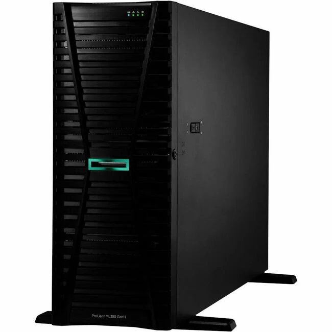 HPE ProLiant ML350 G11 4U Tower Server - 1 x Intel Xeon Silver 4410Y 2 GHz - 32 GB RAM - Serial Attached SCSI (SAS), Serial ATA Controller - Intel C741 Chip - 2 Processor Support - 8 TB RAM Support - Up to 16 MB Graphic Card - Gigabit Ethernet - 8 x SFF B
