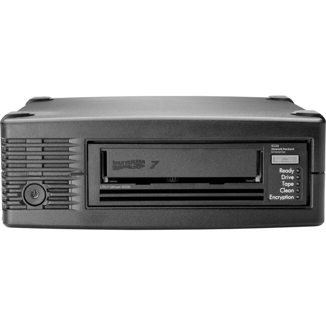 HPE StoreEver LTO-7 Ultrium 15000 External Tape Drive - LTO-7 - 6 TB (Native)/15 TB (Compressed) - 6Gb/s SAS - 5.25" Width - 1/2H Height - External - 300 MB/s Native - Linear Serpentine - Encryption