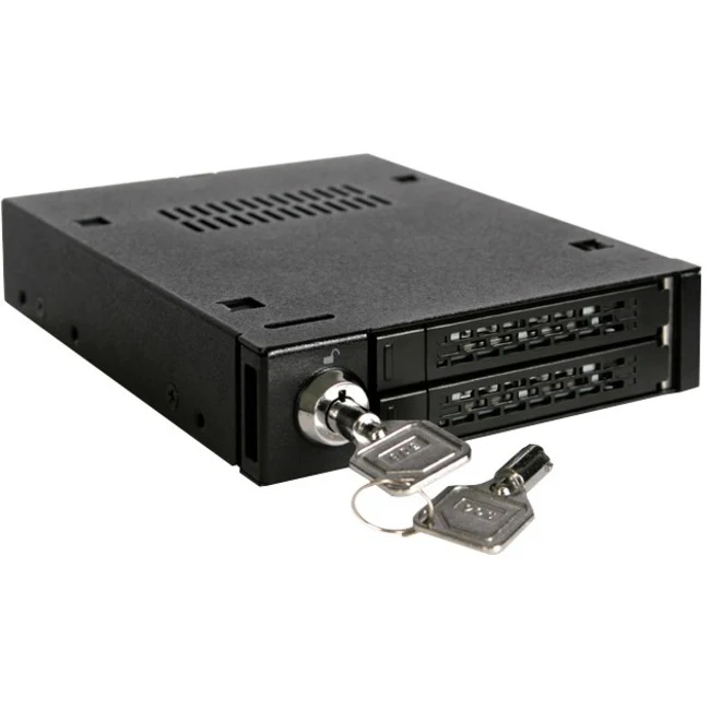 Icy Dock MB992SK-B Dual Bay 2.5" SATA Mobile Rack For 3.5" Device Bay