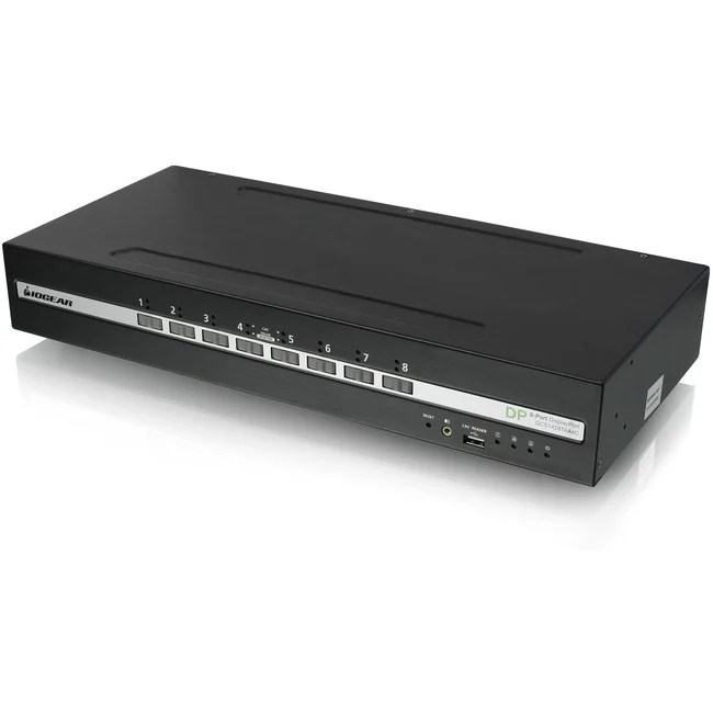 IOGEAR Secure KVM Switchbox - 8 Computer(s) - 1 Local User(s) - 3840 x 2160 - 50 Hz, 60 Hz - 19 x USB - 18 x DisplayPort - TAA Compliant