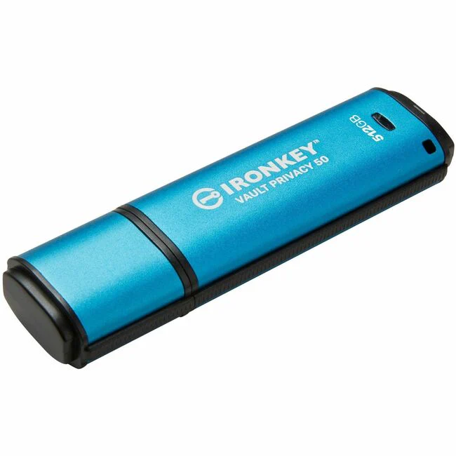 IronKey Vault Privacy 50 Series 512GB USB 3.2 (Gen 1) Type A Flash Drive - 512 GB - USB 3.2 (Gen 1) Type A - 310 MB/s Read Speed - 250 MB/s Write Speed - 256-bit AES - 5 Year Warranty - TAA Compliant