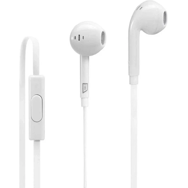 iStore Classic Fit Earbuds (White) - White - Mini-phone (3.5mm) - Wired - Earbud - 4.33 ft Cable