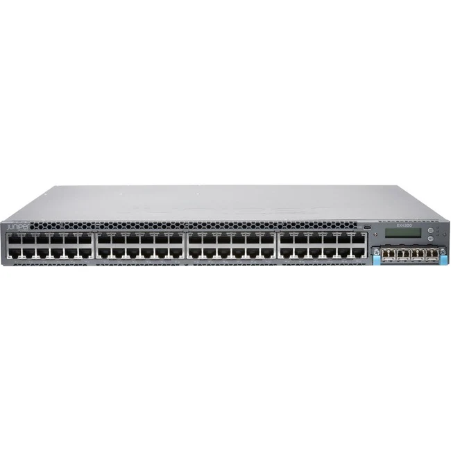 Juniper EX4300-48P-S Ethernet Switch - 48 Ports - Manageable - 10/100/1000Base-T - 3 Layer Supported - 1U High - Rack-mountable, Desktop - 1 Year Limited Warranty