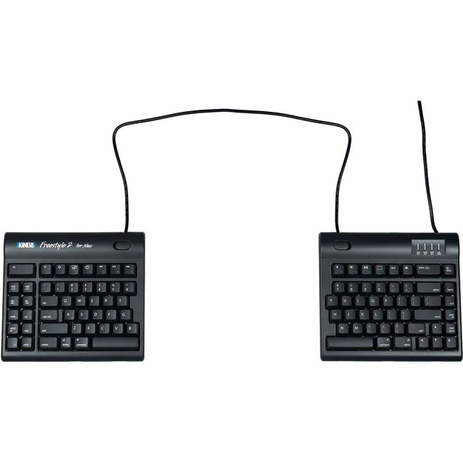 Kinesis Keyboard - Cable Connectivity - USB Interface Cut, Copy, Paste, Page Up, Page Down, Undo, Select, Esc, Quit, Brightness, Exposé, ... Hot Key(s) - Computer - Trackball, TouchPad - USB Hub - Mac - Black