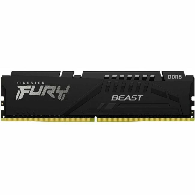 Kingston 128GB (4x32GB) DDR5 5600MT/s CL40 FURY Beast Black XMP - For Motherboard - 128 GB (4 x 32GB) - DDR5-5600/PC5-44800 DDR5 SDRAM - 5600 MHz Dual-rank Memory - CL40 - 1.25 V - Non-ECC - Unbuffered - 288-pin - DIMM - Lifetime Warranty