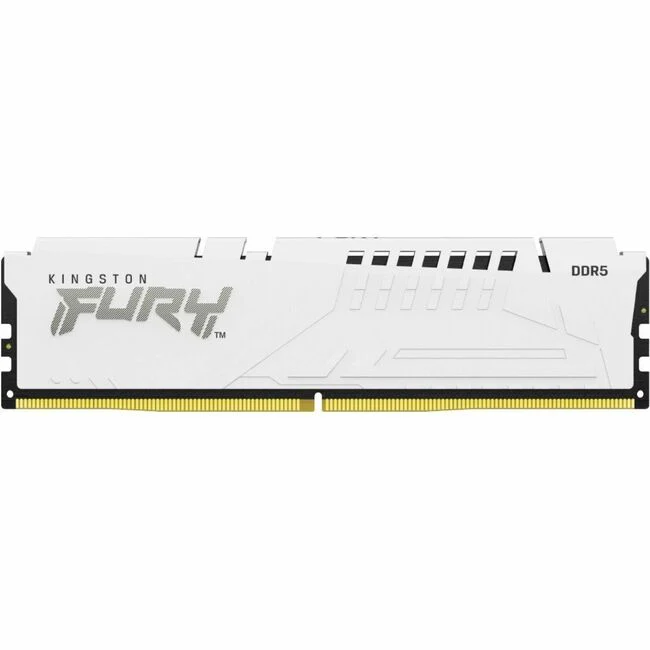 Kingston 128GB (4x32GB) DDR5 5600MT/s CL40 FURY Beast White XMP - For Motherboard - 128 GB (4 x 32GB) - DDR5-5600/PC5-44800 DDR5 SDRAM - 5600 MHz Dual-rank Memory - CL40 - 1.25 V - Non-ECC - Unbuffered - 288-pin - DIMM - Lifetime Warranty