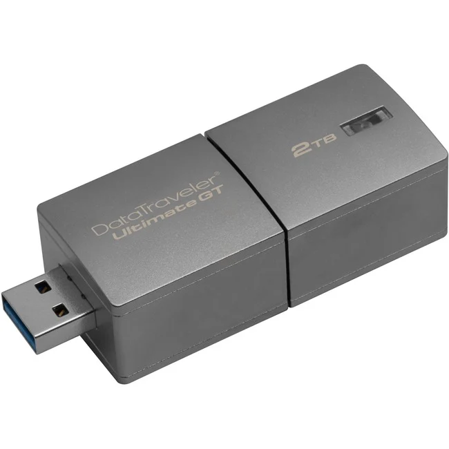 Kingston 2TB DataTraveler Ultimate GT USB 3.1 Flash Drive - 2 TB - USB 3.1 - Silver - 5 Year Warranty - 1 / Pack