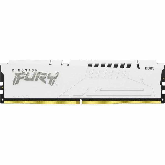 Kingston 64GB (4x16GB) DDR5 5200MT/s CL40 FURY Beast White XMP - For Motherboard - 64 GB (4 x 16GB) - DDR5-5200/PC5-41600 DDR5 SDRAM - 5200 MHz Single-rank Memory - CL40 - 1.25 V - Non-ECC - Unbuffered - 288-pin - DIMM - Lifetime Warranty