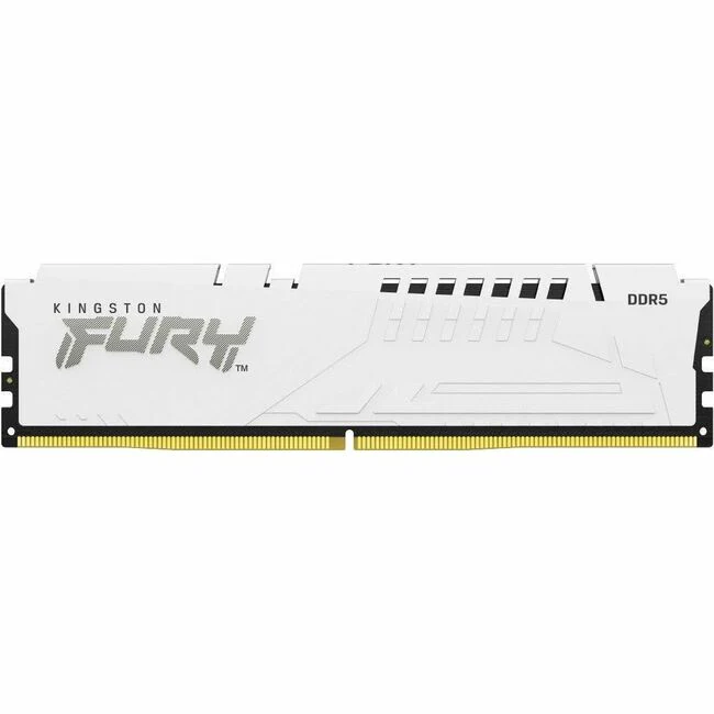 Kingston 64GB (4x16GB) DDR5 5600MT/s CL40 FURY Beast White XMP - For Motherboard - 64 GB (4 x 16GB) - DDR5-5600/PC5-44800 DDR5 SDRAM - 5600 MHz Single-rank Memory - CL40 - 1.25 V - Non-ECC - Unbuffered - 288-pin - DIMM - Lifetime Warranty