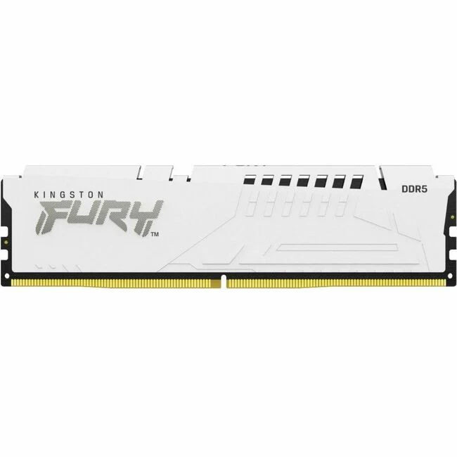 Kingston 64GB (4x16GB) DDR5 6000MT/s CL40 FURY Beast White XMP - For Motherboard - 64 GB (4 x 16GB) - DDR5-6000/PC5-48000 DDR5 SDRAM - 6000 MHz Single-rank Memory - CL40 - 1.35 V - Non-ECC - Unbuffered - 288-pin - DIMM - Lifetime Warranty