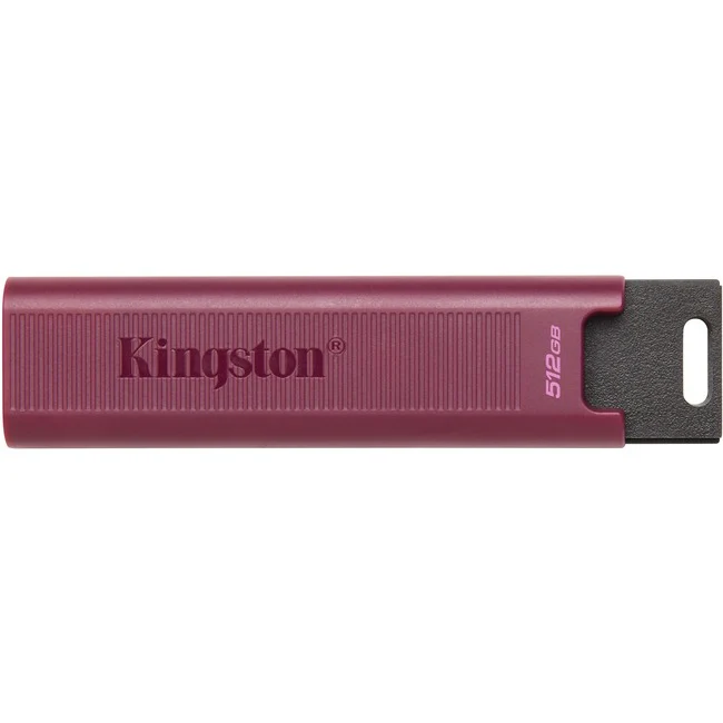 Kingston DataTraveler Max USB 3.2 Gen 2 Series Flash Drive - 512 GB - USB 3.2 (Gen 2) Type A - 1000 MB/s Read Speed - 900 MB/s Write Speed - Red - 5 Year Warranty