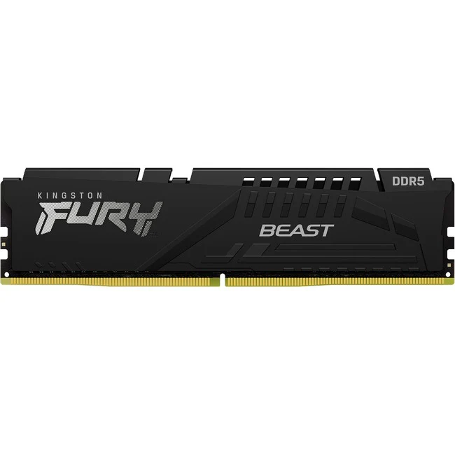 Kingston FURY Beast 8GB DDR5 SDRAM Memory Module - For Computer, Motherboard - 8 GB (1 x 8GB) - DDR5-6000/PC5-48000 DDR5 SDRAM - 6000 MHz Dual-rank Memory - CL36 - 1.35 V - Non-ECC - Unbuffered - 288-pin - DIMM - Lifetime Warranty