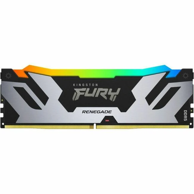Kingston FURY Renegade 24GB DDR5 SDRAM Memory Module - For Motherboard, Desktop PC - 24 GB (1 x 24GB) - RGB - DDR5-6400/PC5-51200 DDR5 SDRAM - 6400 MHz - CL32 - 1.40 V - On-die ECC - Unbuffered - 288-pin - DIMM