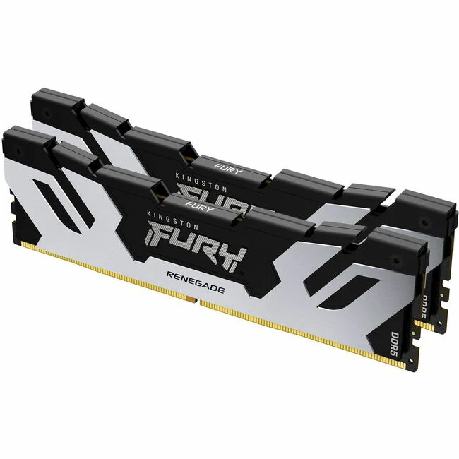 Kingston FURY Renegade 64GB (2 x 32GB) DDR4 SDRAM Memory Kit - For Motherboard - 64 GB (2 x 32GB) - DDR5-6400/PC5-51200 DDR5 SDRAM - 6400 MHz Dual-rank Memory - CL32 - 1.40 V - Non-ECC - Unbuffered - 288-pin - DIMM