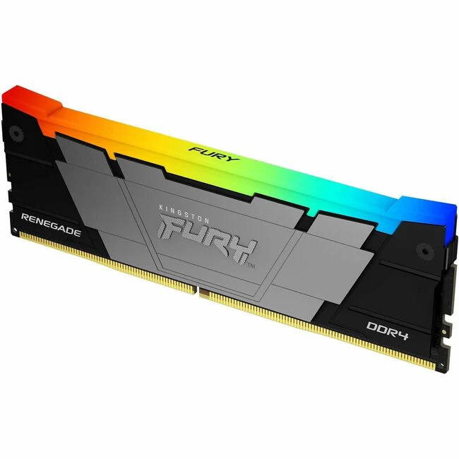 Kingston FURY Renegade 8GB DDR4 SDRAM Memory Module - For Motherboard - 8 GB (1 x 8GB) - RGB - DDR4-3600/PC4-28800 DDR4 SDRAM - 3600 MHz - CL16 - 1.35 V - Non-ECC - Unbuffered - 288-pin - DIMM