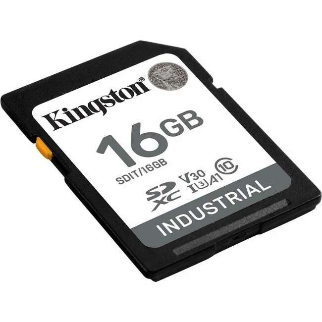 Kingston Industrial 16 GB Class 10/UHS-I (U3) V30 SDHC - 1 Pack - 100 MB/s Read - 30 MB/s Write - 3 Year Warranty