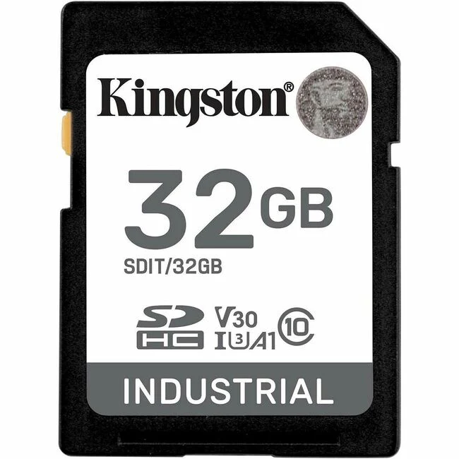 Kingston Industrial 32 GB Class 10/UHS-I (U3) V30 SDHC - 100 MB/s Read - 3 Year Warranty