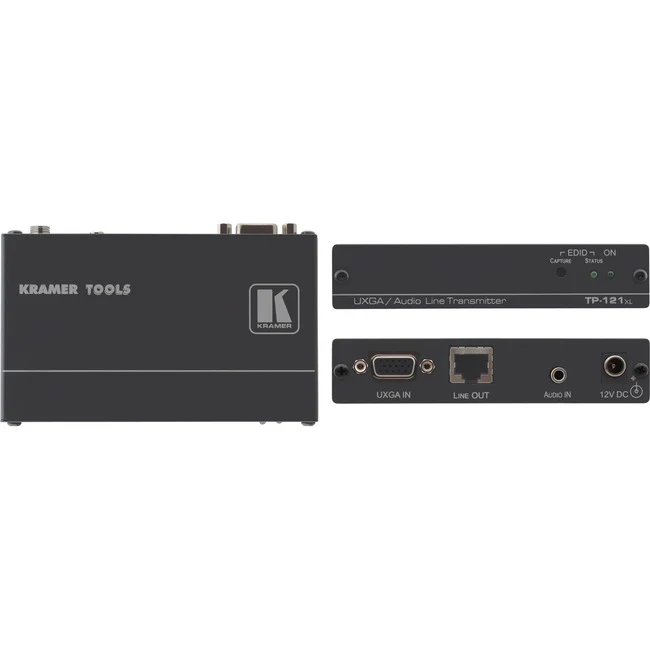 Kramer Computer Graphics Video & Stereo Audio over Twisted Pair Transmitter - 1 Input Device - 820.21 ft Range - 1 x Network (RJ-45) - 1 x VGA In - WUXGA - 1920 x 1200