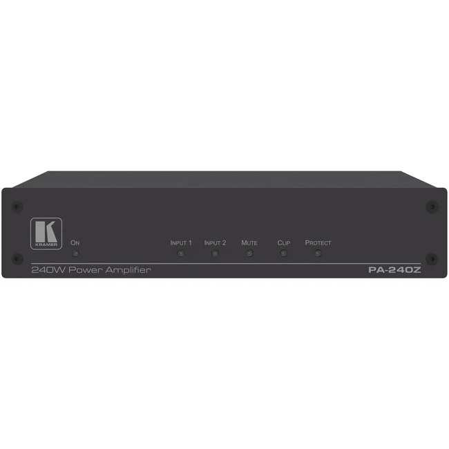 Kramer PA-240Z Amplifier - 240 W RMS - 2 Channel - 0% THD - 20 Hz to 20 kHz - Ethernet