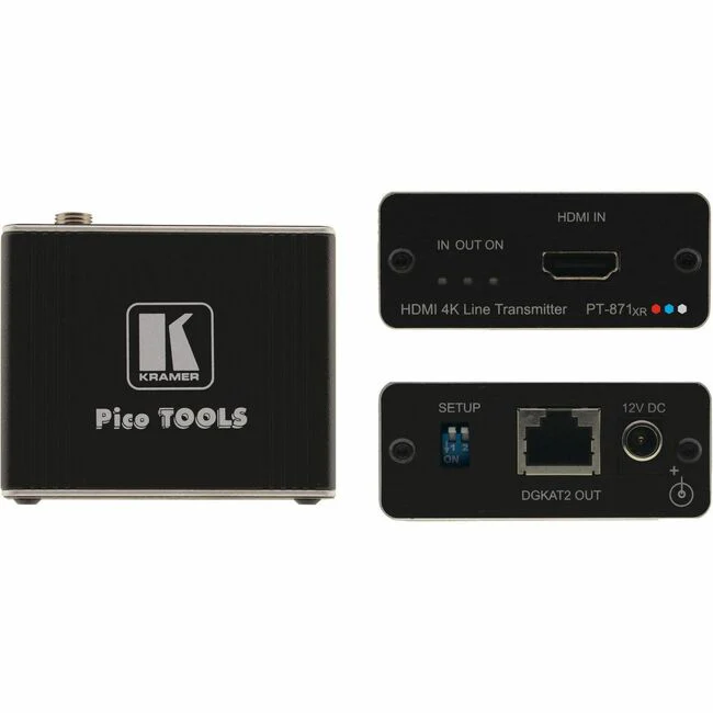 Kramer PT-871xr 4K HDR HDMI Compact PoC Transmitter over Long-Reach DGKat 2.0 - 1 Input Device - 229.66 ft Range - 1 x Network (RJ-45) - 1 x HDMI In - 4K - 3840 x 2160 - Twisted Pair - Rack-mountable