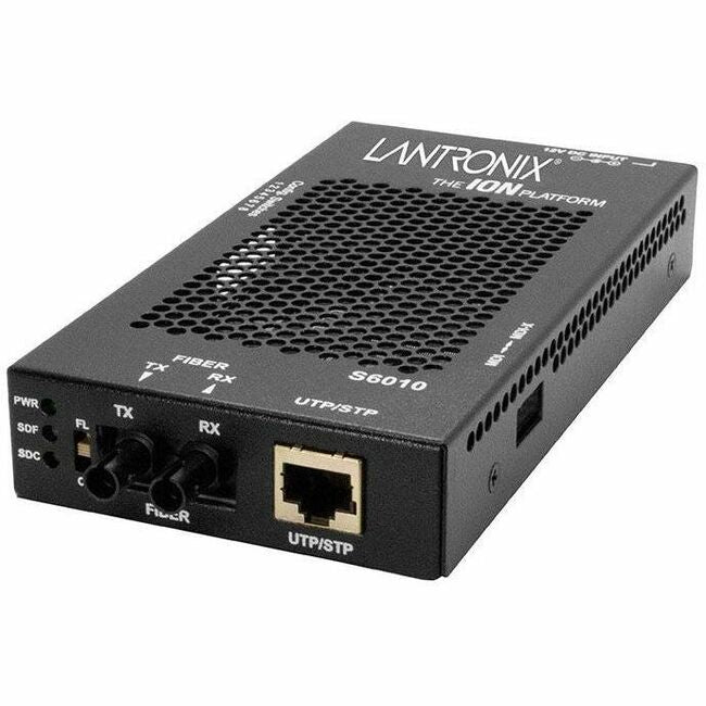 Lantronix S6010-1011 Transceiver/Media Converter - 1 x ST Ports - Multi-mode - 1300 nm Fiber - T1/E1 - 1.24 Mile - AC Adapter - Wall Mountable, DIN Rail Mountable, Rack-mountable, Standalone, Shelf Mount - TAA Compliant