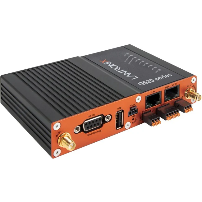 Lantronix Wi-Fi 5 IEEE 802.11ac 2 SIM Cellular, Ethernet Wireless Router - 5G - LTE - 1 x Network Port - 1 x Broadband Port - USB - PoE Ports - Fast Ethernet - VPN Supported - Desktop