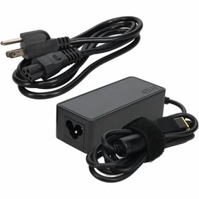 Lenovo 4X20H15594 Compatible 65W 20V at 3.25A Black Slim Tip Laptop Power Adapter and Cable - 20 V DC/3.25 A Output