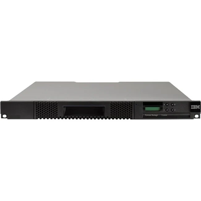 Lenovo IBM TS2900 Tape Autoloader w/LTO8 HH SAS - 1 x Drive/9 x Slot - LTO-8 - 108 TB (Native) / 270 TB (Compressed) - 300 MB/s (Native) / 750 MB/s (Compressed) - SAS - Network (RJ-45) - 1UDesktop/Rack-mountable - 1 Year Warranty