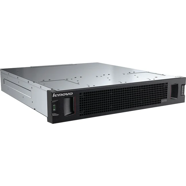 Lenovo S2200 LFF Chassis (with two FC and iSCSI RAID Controllers) - 12 x HDD Supported - 2 x Serial Attached SCSI (SAS) Controller - 0, 1, 5, 6, 10 RAID Levels - 12 x Total Bays - 12 x 3.5" Bay - 2U - Rack-mountable