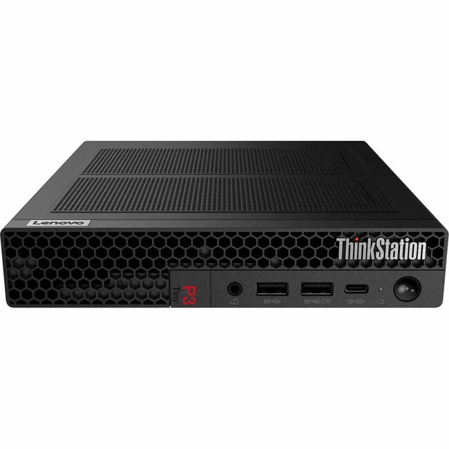 Lenovo ThinkStation P3 30H00012US Workstation - 1 x Intel Core i5 Tetradeca-core (14 Core) i5-13500T 13th Gen 1.60 GHz - 16 GB DDR5 SDRAM RAM - 512 GB SSD - Tiny - Black - Intel Q670 Chip - Windows 11 Pro - 1 x NVIDIA T400 4 GB Graphics - English Keyboard